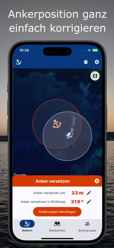 Ankerposition einfach korrigieren